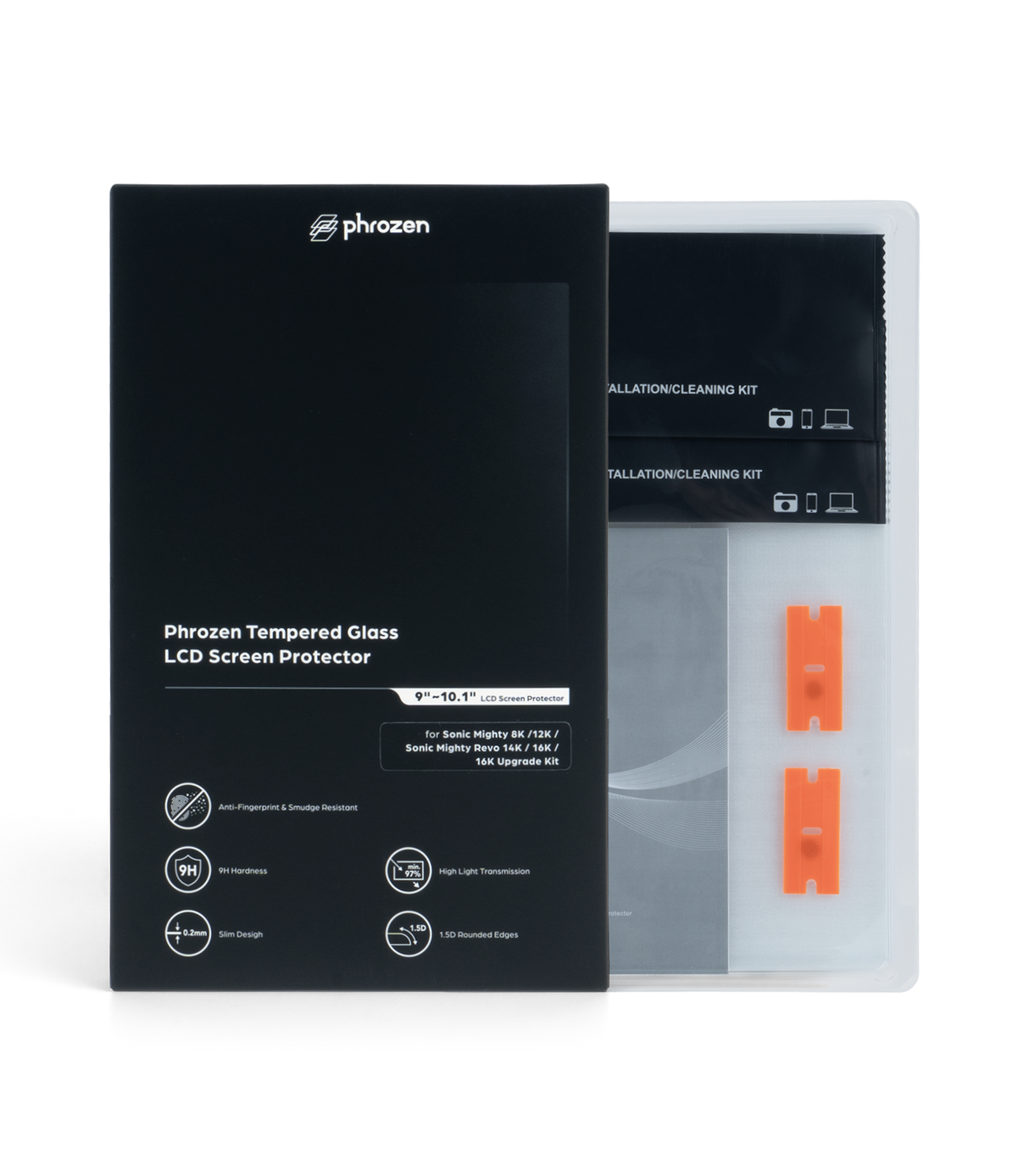 Phrozen Tempered Glass LCD Screen Protector for Mighty 8K / 12K / Revo 14K / Revo 16K (2 Sets)