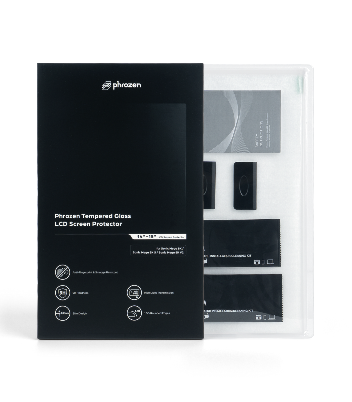 Phrozen Tempered Glass LCD Screen Protector for Mega 8K / 8K S (2 Sets)