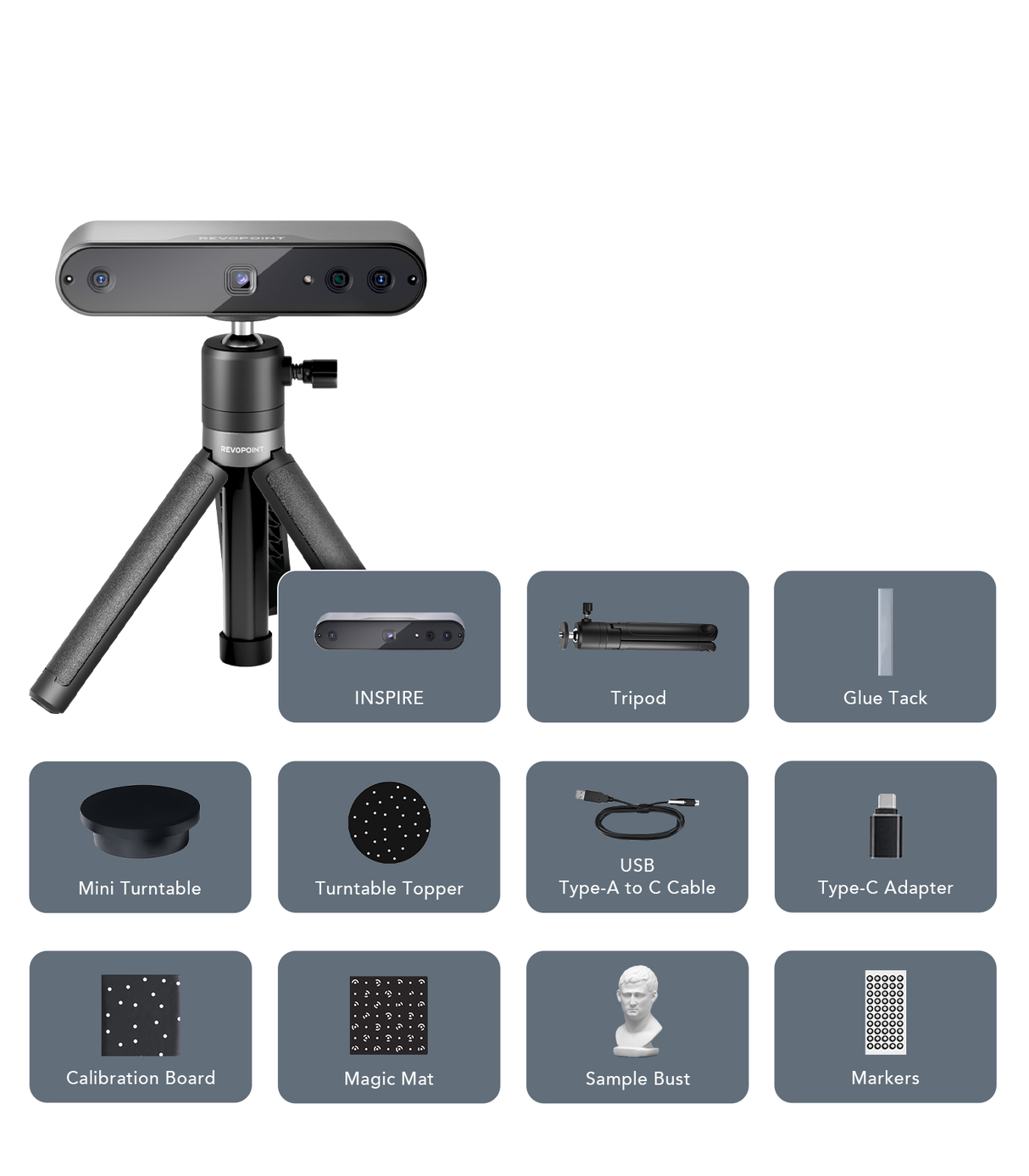 Revopoint INSPIRE 3D Scanner Ｍain Package