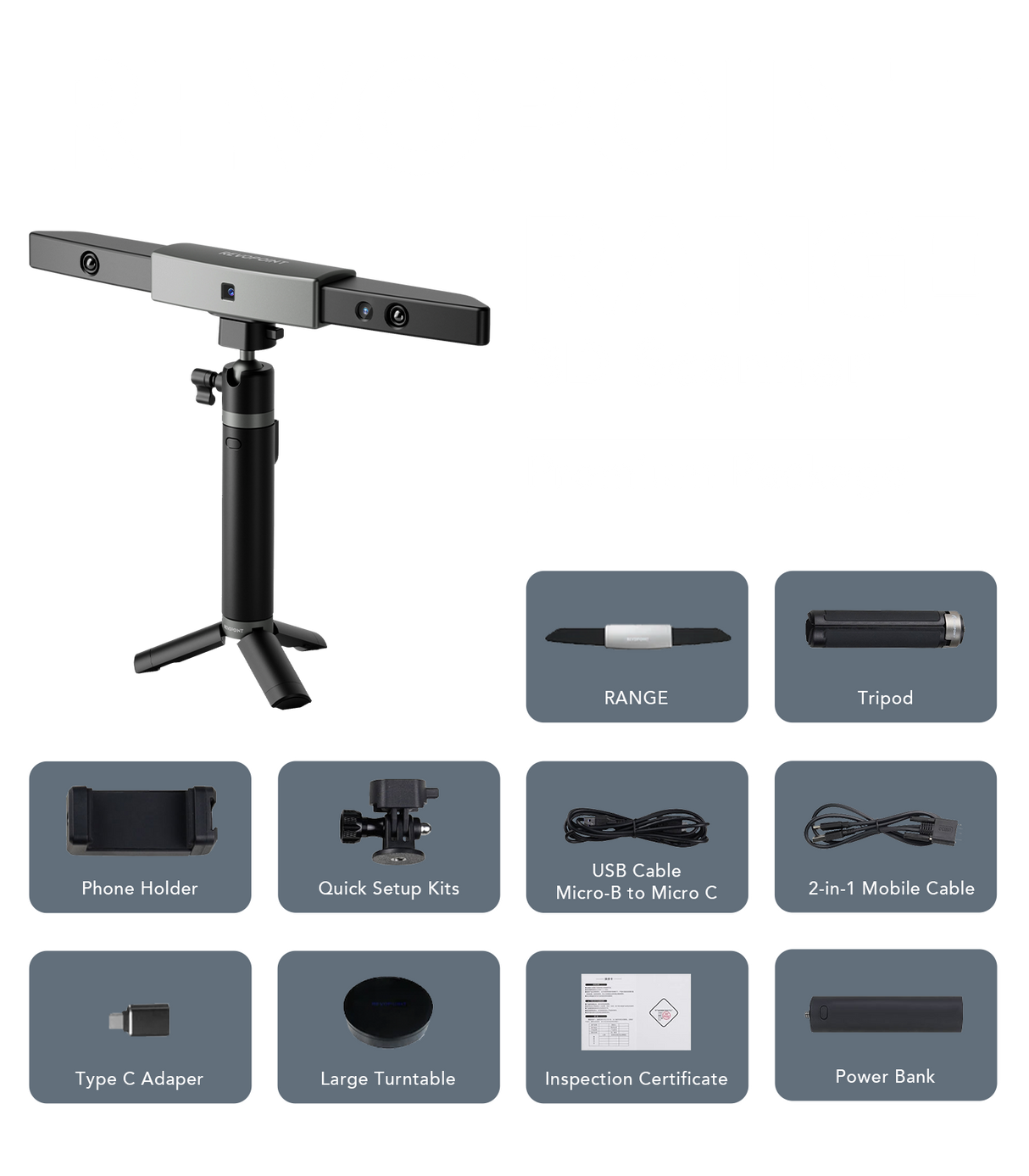 Revopoint RANGE 3D Scanner Premium Package